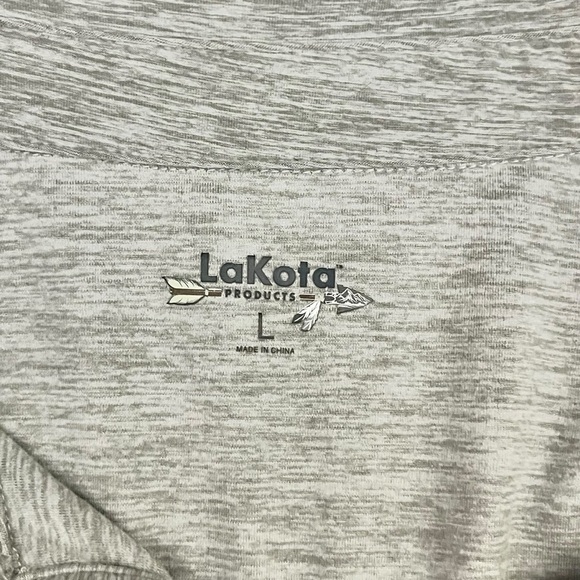 Lakota Men’s Heather Gray Performance Polo - Size Large - Picture 6 of 8